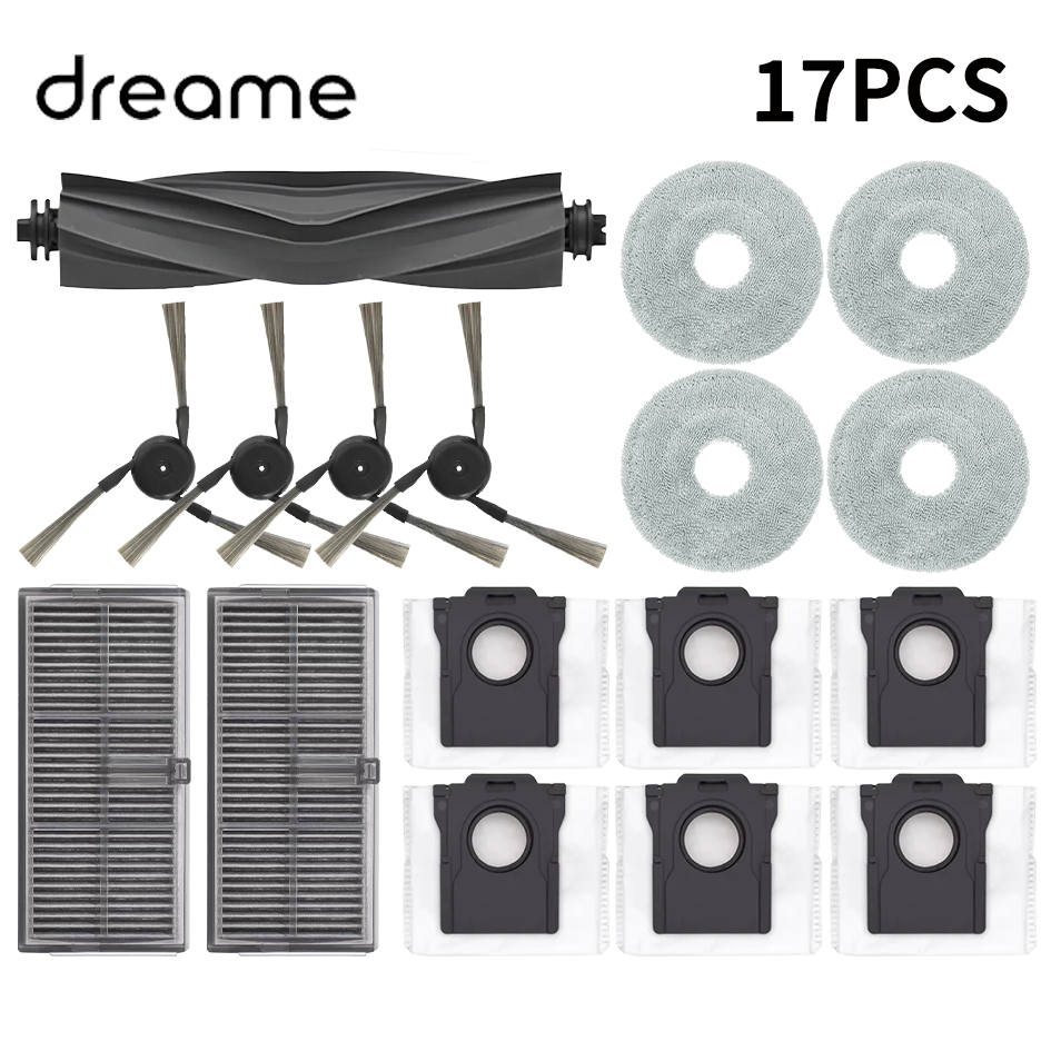 Dreame L40 ultra / X40 Ultra Robot Vacuum Accessories Dust Bags Mop Main Side Brushes Cloths HEPA Filters Spare Parts: Navy Blue