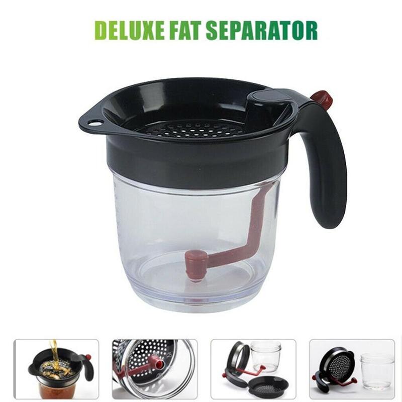 Fett Separator Mit Boden Freisetzung Sieb Filter suppe 1000ML Kreative mit küche können rückstände Separator Filter öl werkzeug o m2B3