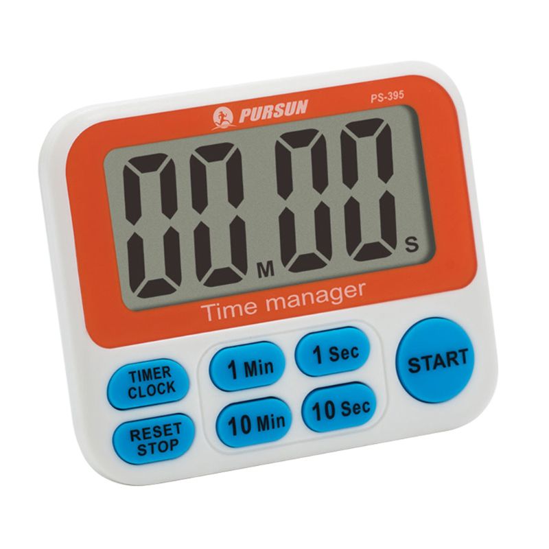 Electronic LCD Digital Countdown Timer Clock Kitchen Alarm with Hanging Hook Magnet Stand Timer