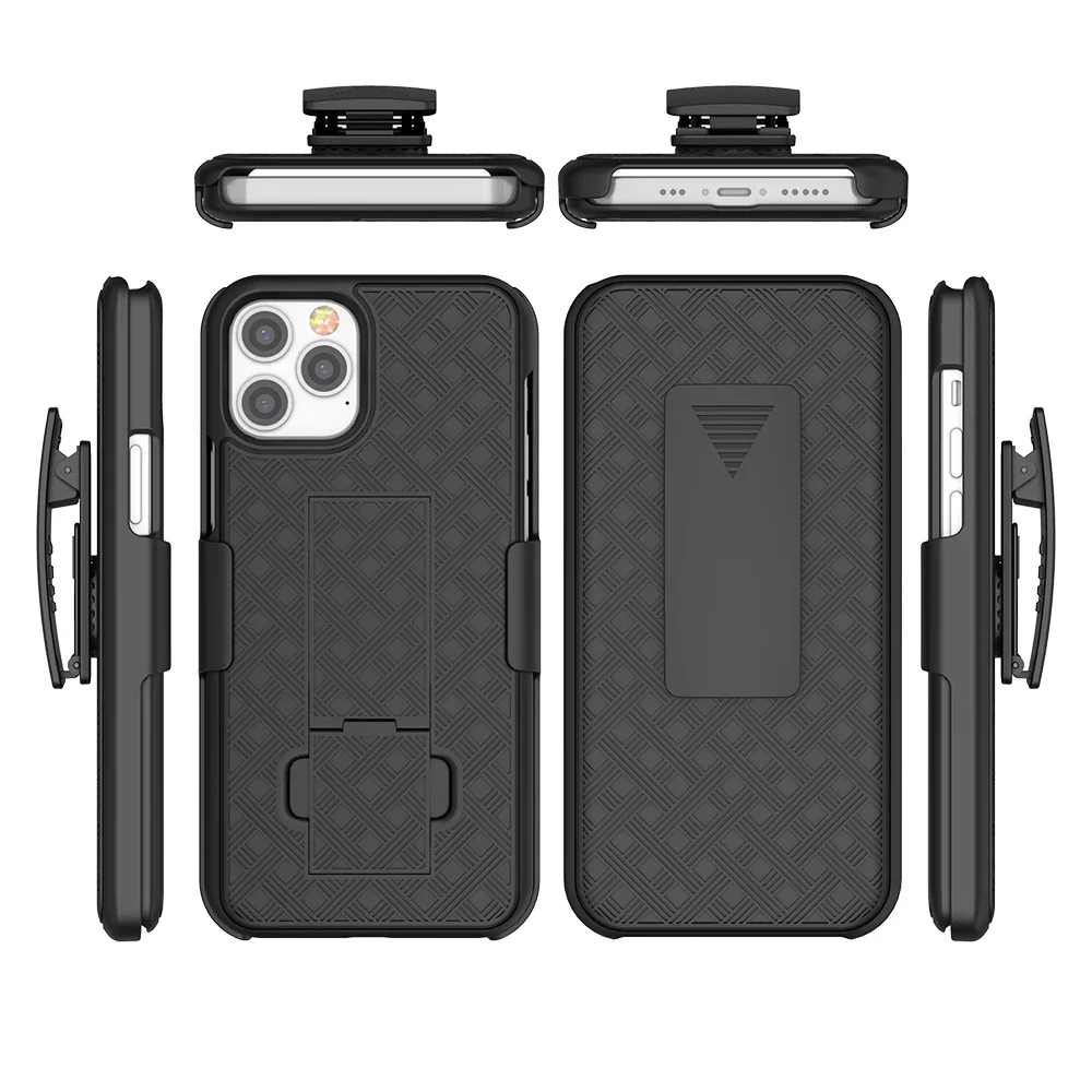 2 w 1 Shell Holster Combo Case Kickstand Waist Belt Clip Phone Cover dla iPhone 16 14 13 12 Pro Mini 11 Pro Max X XS 7 8 15 PLUS