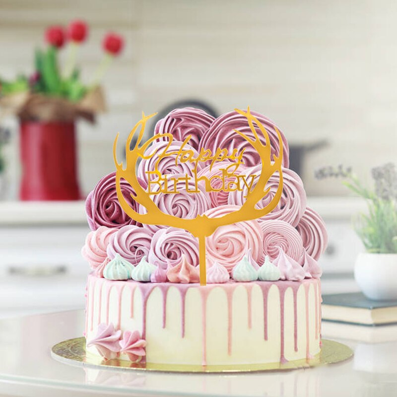 Gittler Glücklich Geburtstag Kuchen Deckel Bling Dekoration Glücklich Geburtstag Kuchen Deckel Mädchen Geburtstag Dekor Multi-bilden