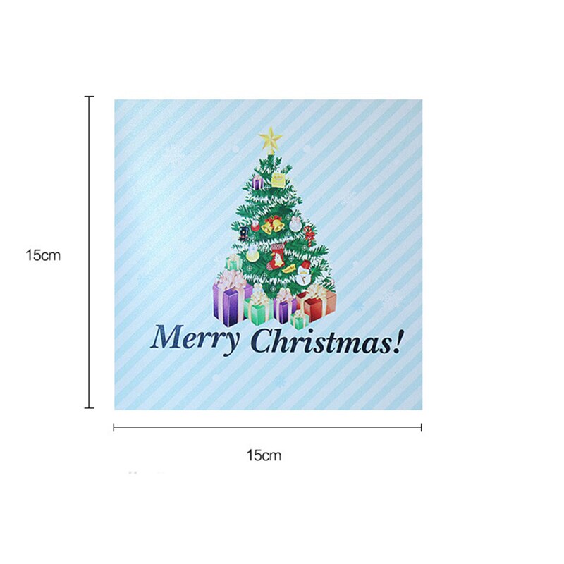 Glædelig jul 3d pop up folde lykønskningskort invitationskort med postkort kuvert jul lykønskningskort pro 1pc