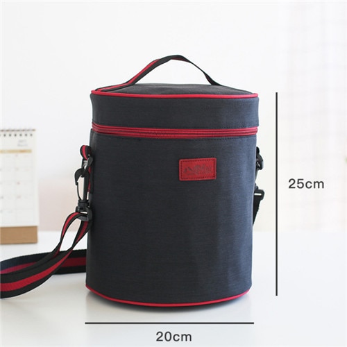 Style Large Capacity Insulated Lunch Bag Tote Men Women Travel Picnic Portable Cold Food Thermal Cooler Bag: G