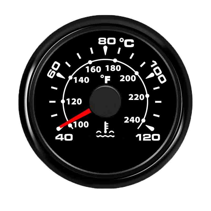 Wodoodporny wskaźnik temperatury wody 40 ~ 120 celsjusza uniwersalny miernik temperatury wody robić motocykla łódź samochodowa z 7 kolorami podświetlenia: czarny
