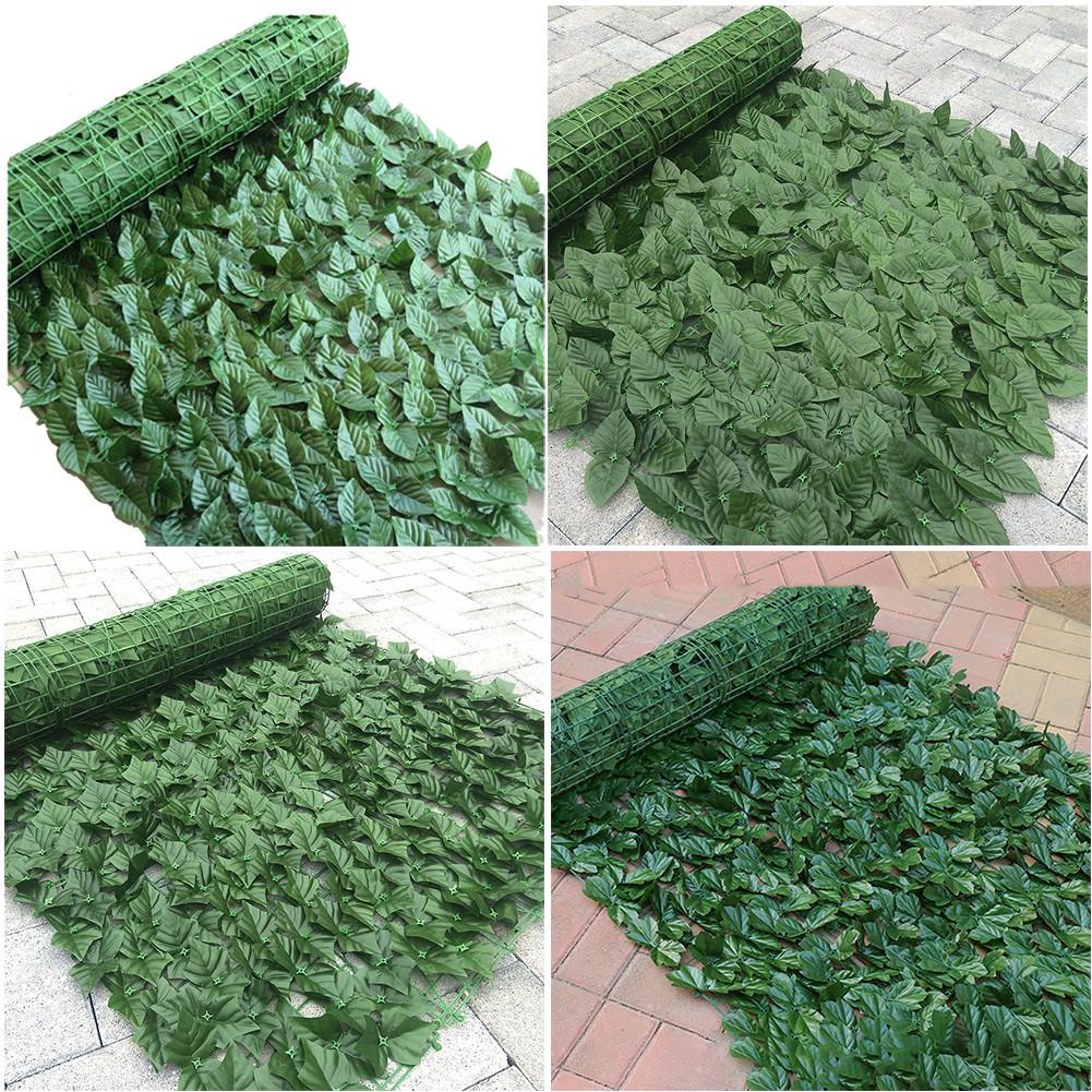 Artificial Hedge Leaves Faux Lvy Leaf Privacy Fence Screen For Garden Decoration Backyard Fence Mesh Balcony Garden Fence