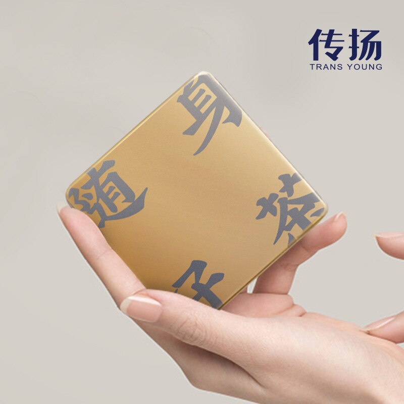 Tea Tin Box Square Small Tea Packaging Box Tinplate Boxes Can Be Wholesaled: Champagne gold