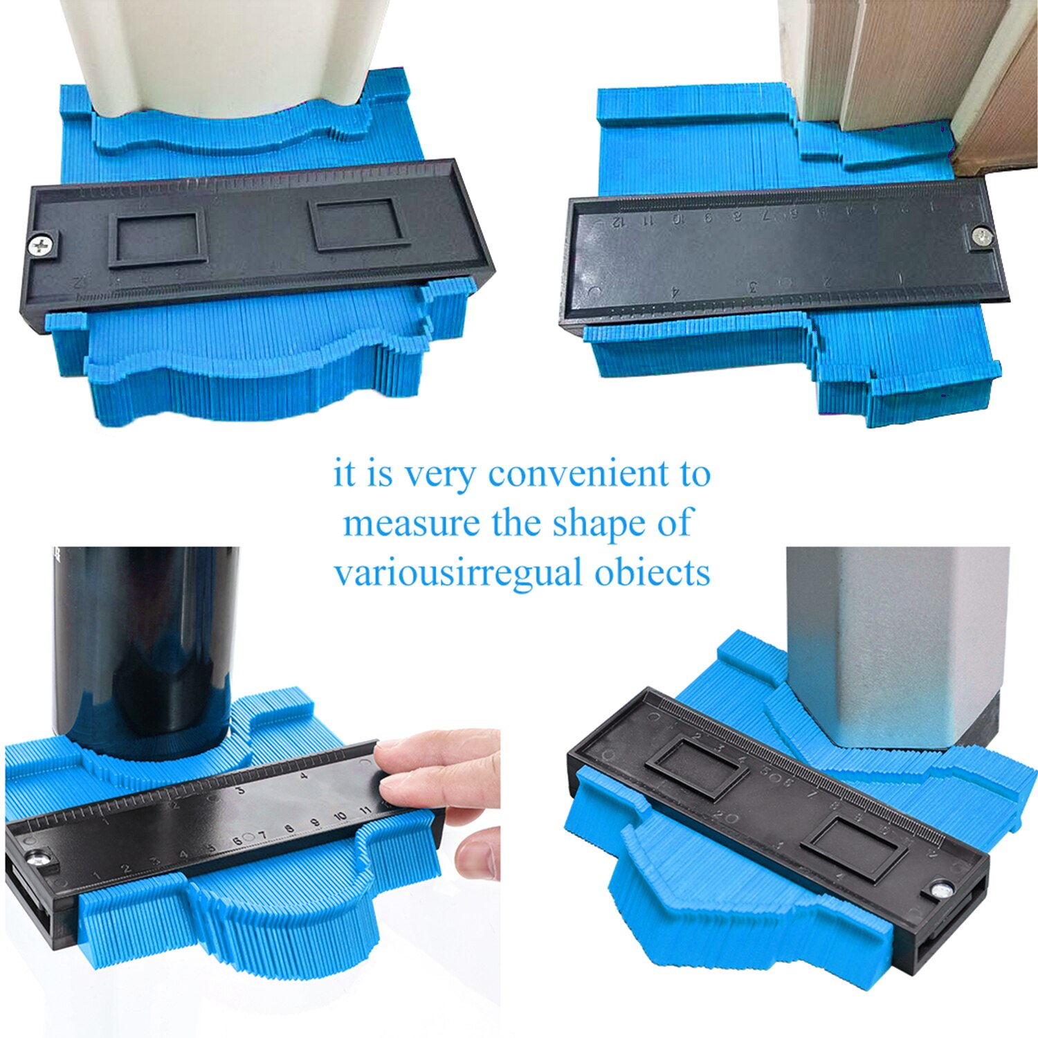 12/14/25/50cm Multi-functional Gauge Tiling Laminate Tiles Edge Shaping Wood Measure Ruler Tiles Laminate Tiles Tool