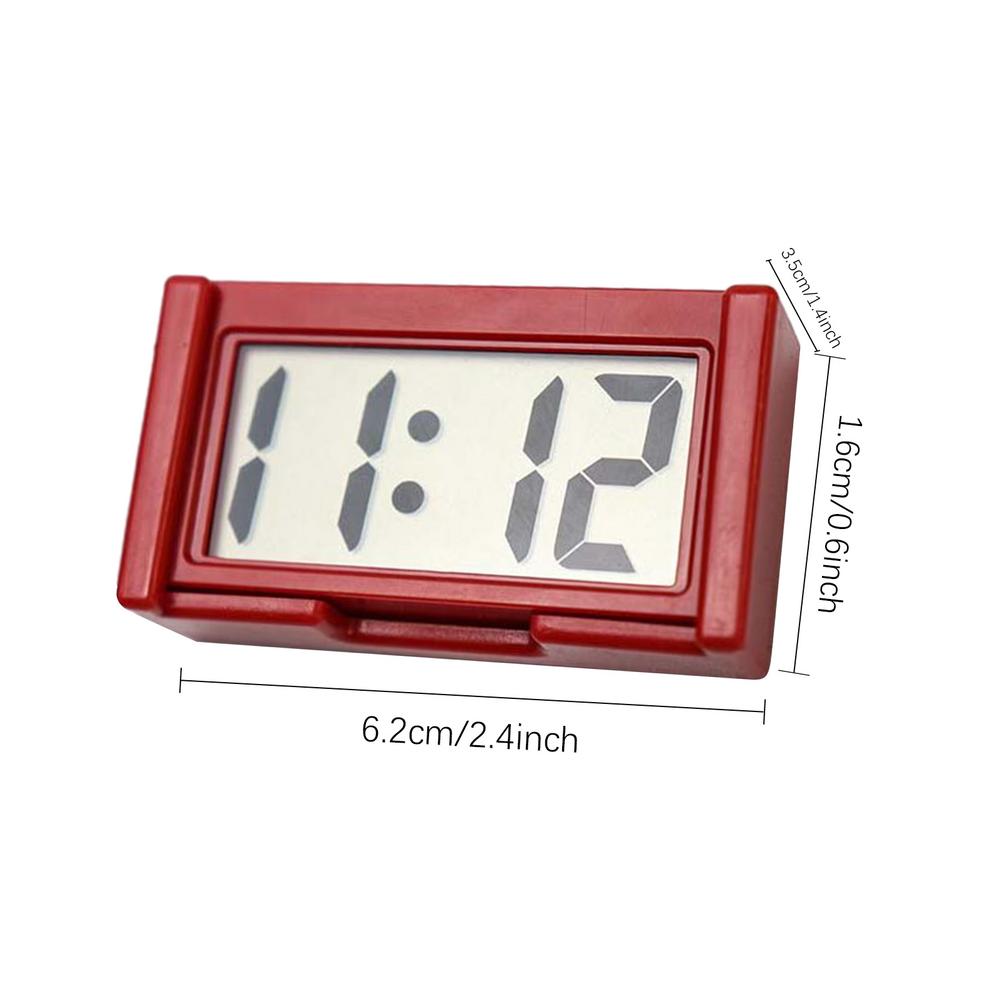 Mini Digitale Auto Uhr Kleine Auto Armaturenbrett Uhr Selbstklebende Stock Mini Digital Uhr Auto Zubehör Für Auto Armaturenbrett Deko: verrotten