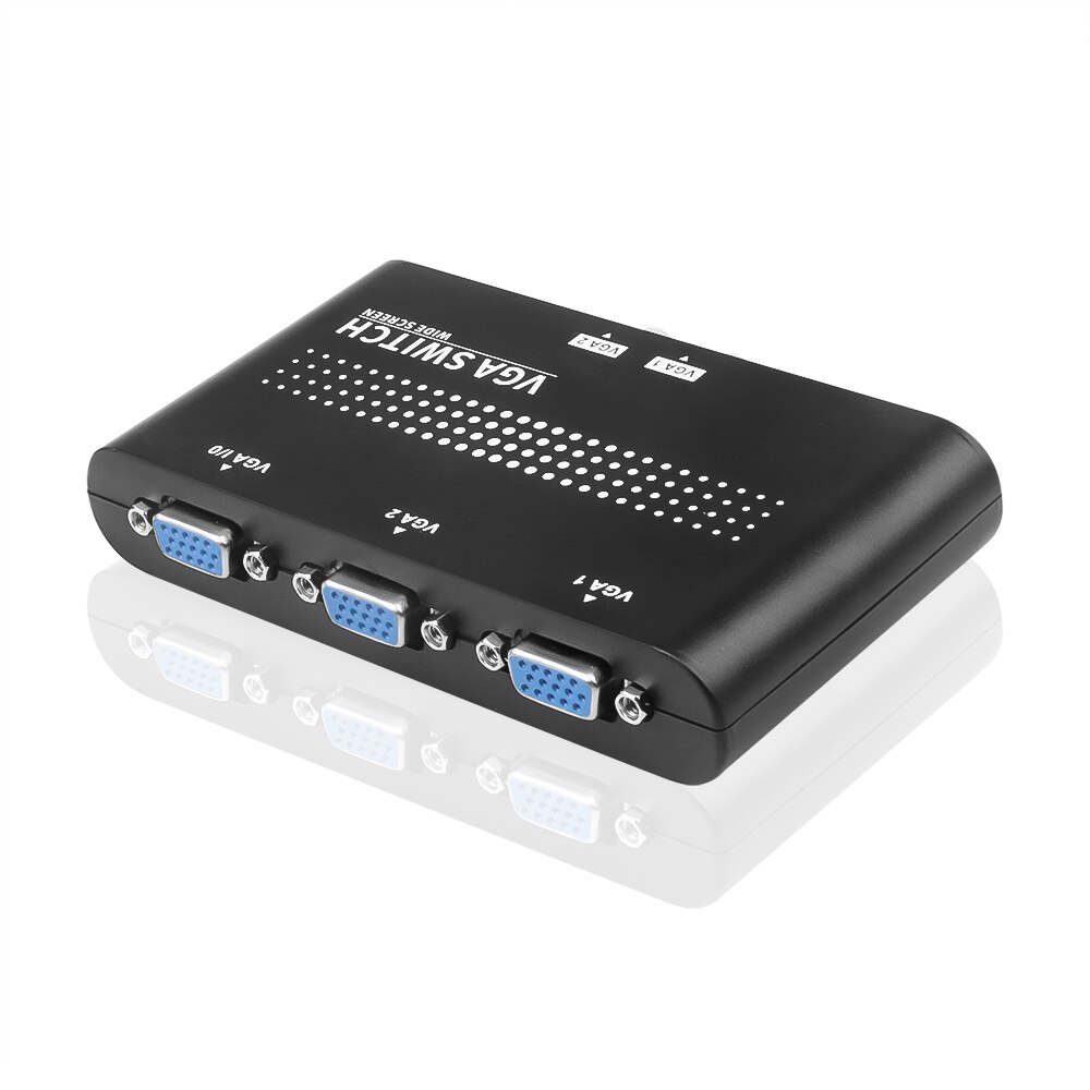 2 en 1 salida Mini 2 puertos VGA Selector caja VGA/SVGA Manual Sharing Selector Switcher caja VGA interruptor más reciente para LCD PC