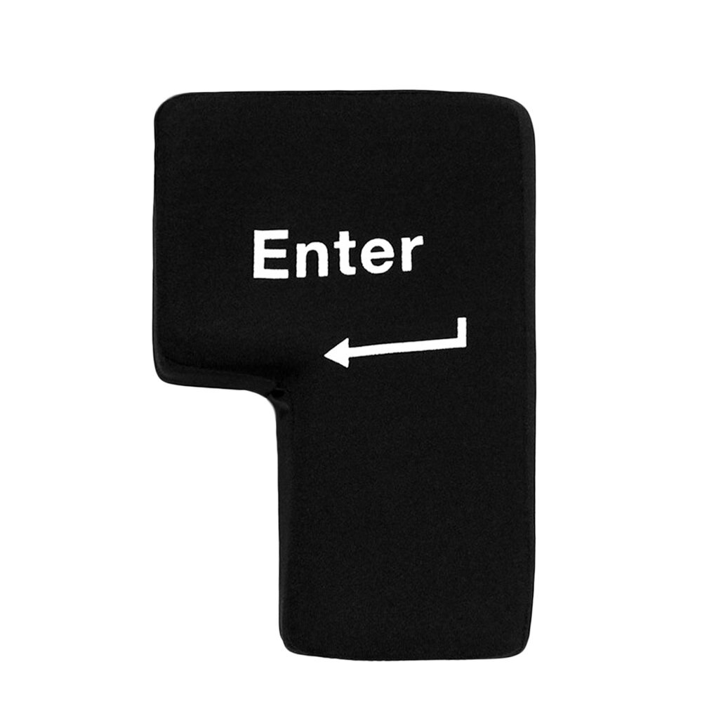 OCDAY Portable Decompression USB Big Enter Key Pillow Soft Computer Button Return Key Pillow Offices Vent Toys stress Relief Toy