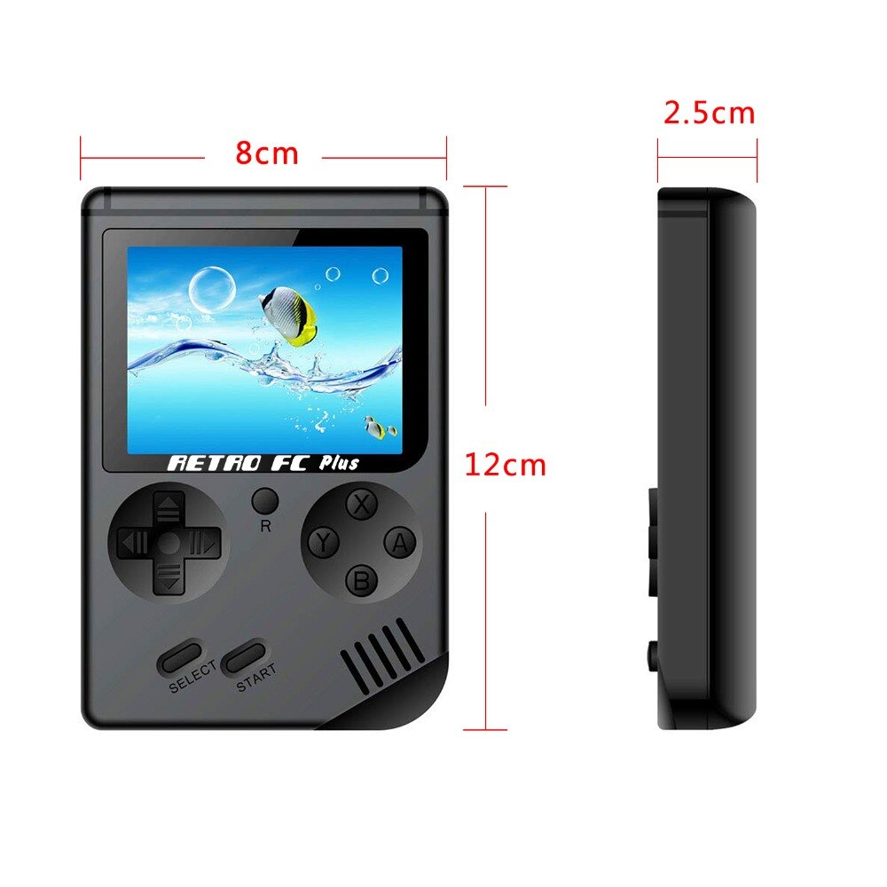 Powkiddy Q3A Video Spiel Retro Konsole 8 Bit Retro Mini Tasche Handheld-Spiel-Player Gebaut-in 168 Klassische Spiele kinder