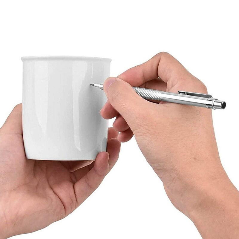 4 Pcs Carbide Kraspen, aluminium Etsen Graveren Pen Met 8 Vervanging Markering Tip Voor Glas/Keramiek/Metalen Plaat