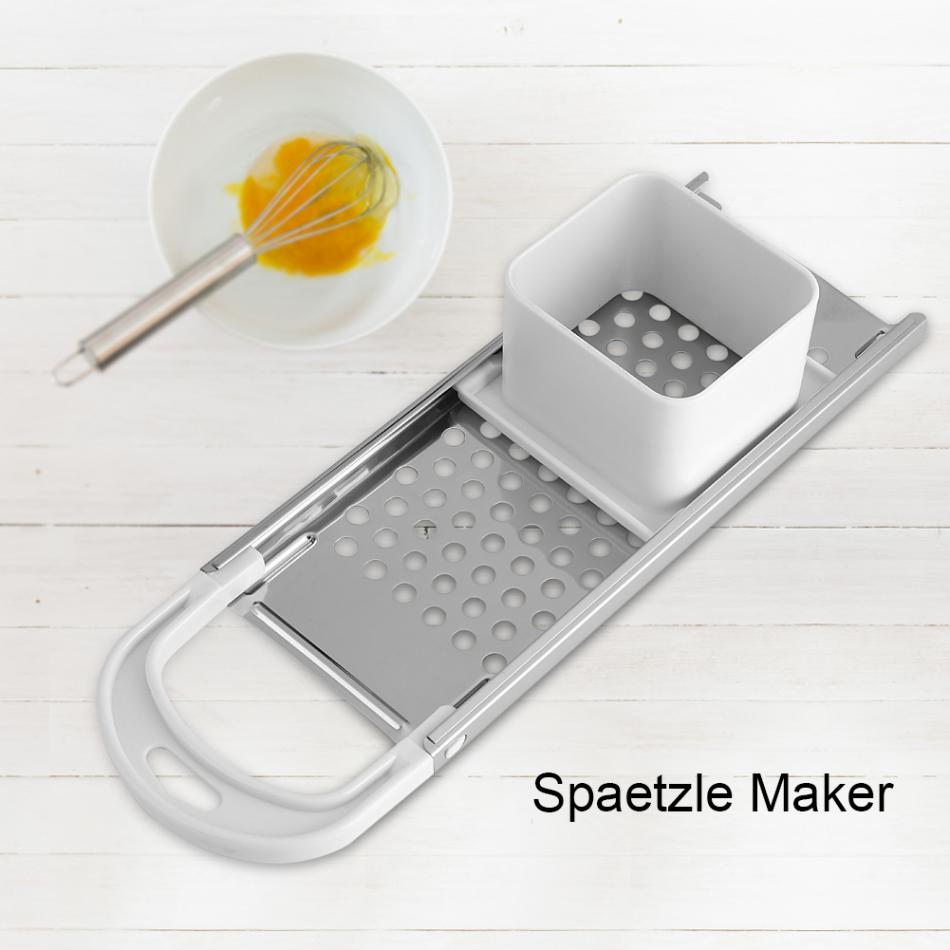 Máquina para hacer spaetzle con cuchilla de acero inoxidable, herramienta para hacer dumplings de fideos con tolva de seguridad, utensilios para cocinar pasta, aparatos de cocina para el hogar