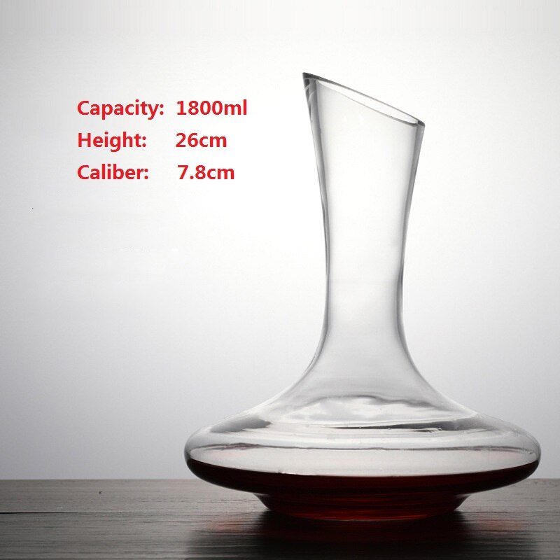 1800ML Big Decanter Handmade Crystal Red Wine Brandy Champagne Glasses Decanter Bottle Jug Pourer Aerator For Family Bar: GB-12G