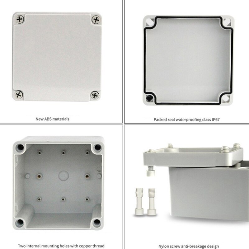Waterproof Plastic Enclosure Box Electronic ip67 Project Instrument Case Electrical Project Box ABS Outdoor Junction Box Housing