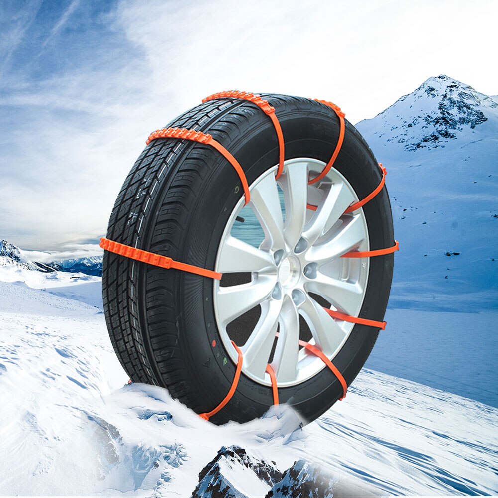 20 piezas de Nylon antideslizante para camión, cadenas de neumáticos de nilón, Snow Mud, Cable de la correa de neumáticos de seguridad para coche con guantes, accesorios para el coche, picos para neumáticos nuevos
