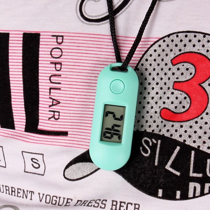 Portable Silent Digital Electronic Clock for Student Exam Study Library Mini Pocket Watch Green Backlight LCD Display