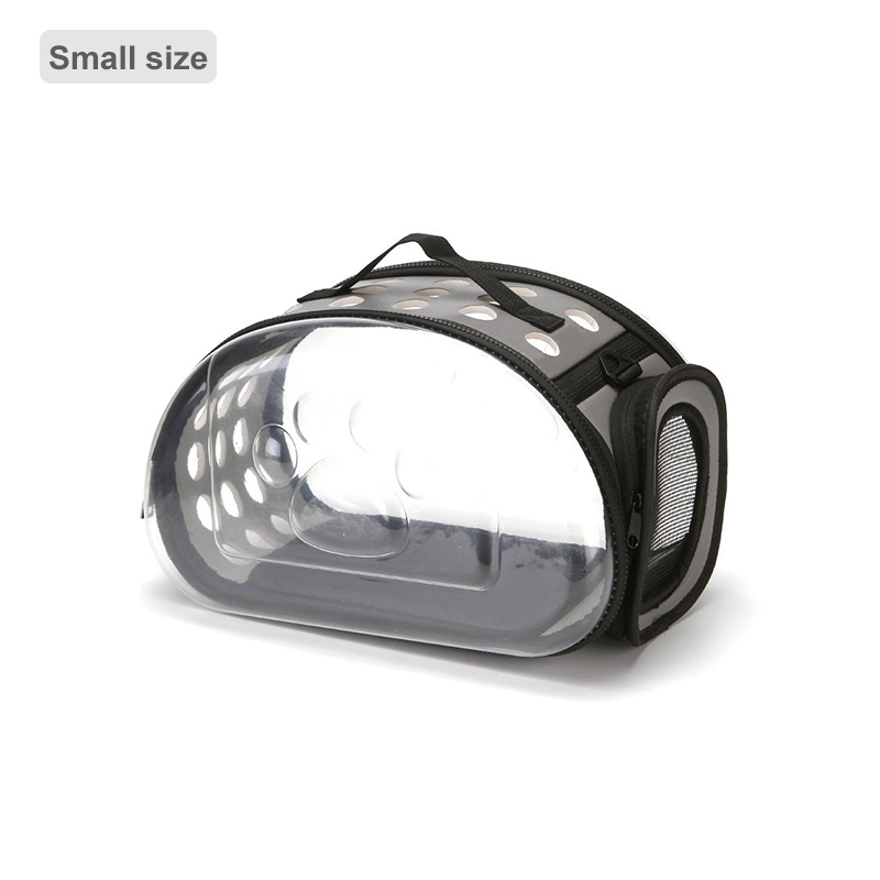 Transparent Pet Cat Dog Carrier Bag Space Capsule Foldable Breathable Pet Travel Bag Outdoor Backpack Travel Carrying Handbag: Gray A
