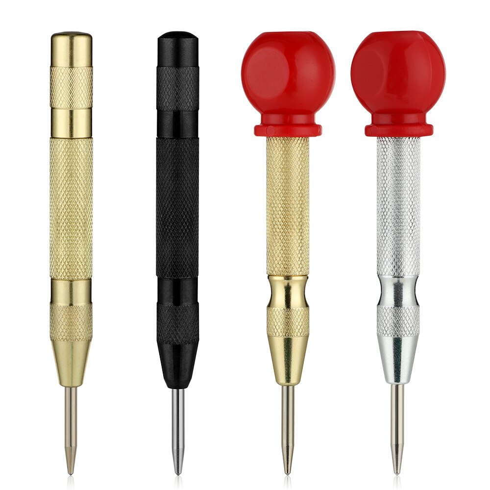 Automatic Center Pin Punch Spring Loaded Marking Starting Holes Tool Wood Press Dent Marker Woodwork Tool Hole Drill Bit Tools