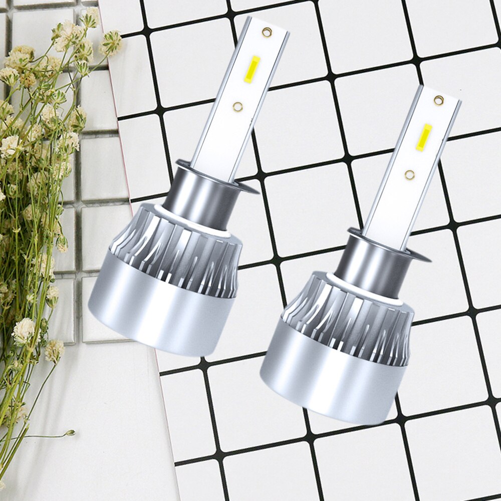 1 Paar Utility H1 Led Koplamp Lamp 60W 9-36V 6000LM Led Dimlicht geïntegreerde Mistlamp: As Shown