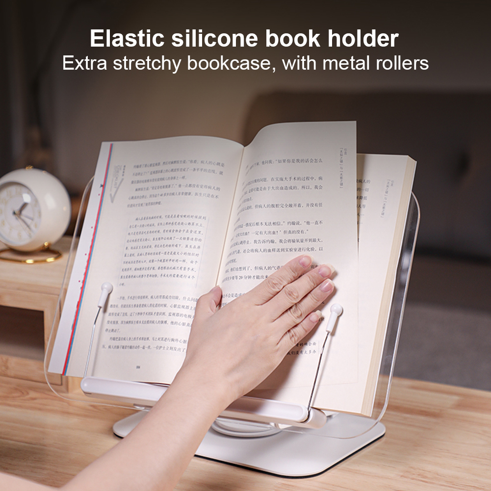 Adjustable Book Risers Acrylic Book Stand for Reading Adjustable Foldable... – Grandado