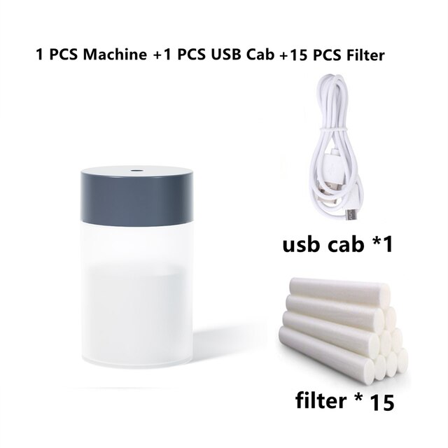 220ML Portable USB Small Water Ultrasonic Spray Humidifier Mini Visual level Desktop Atomizer for Car Home Office: 2-15