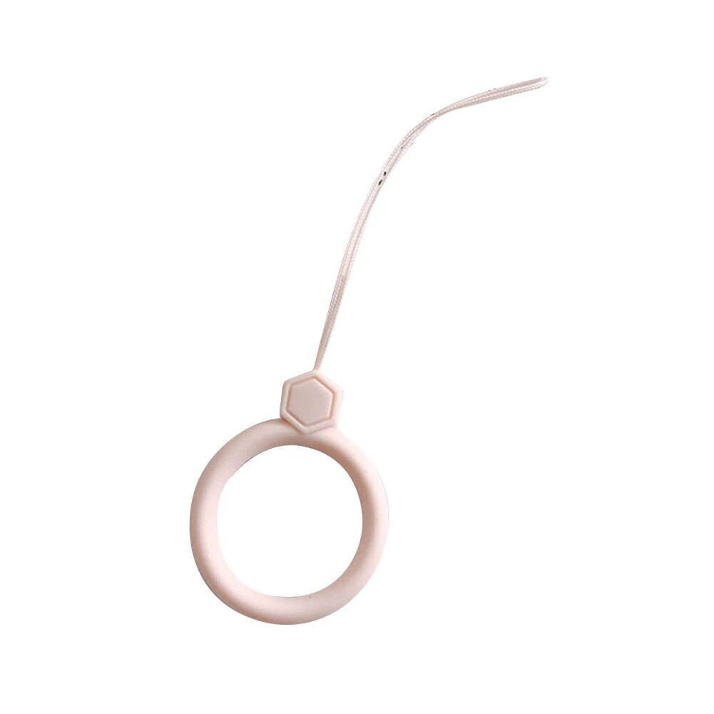 Universal Mobile Phone Lanyard Strap Anti-lost Silicone Ring Lanyard Strap Holder for Mobile Phone Straps Finger Ring Lanyard: Pink