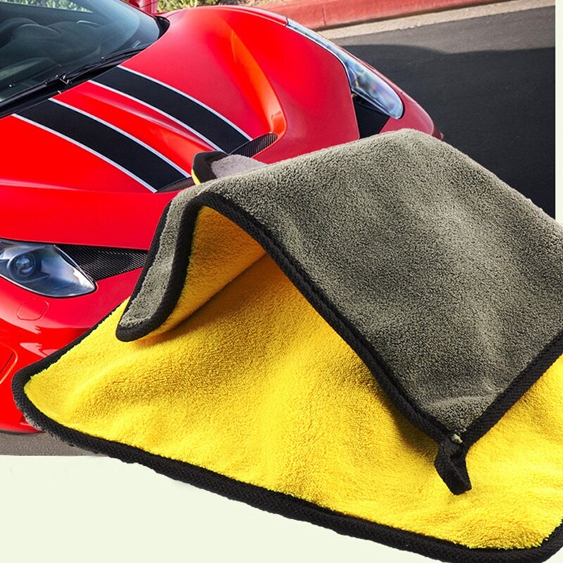 5 st biltvätt mikrofiberhanddukar super tjock plyschduk för tvätt rengöring torkning absorberar vaxpolering