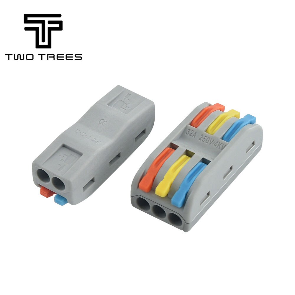 Mini Fast Wire Cable Connectors Universal Compact Conductor Spring Splicing Wiring Connector Push-in Terminal Block SPL-2