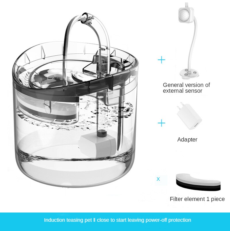 Fuentes de beber para gatos, circulación automática, inteligentes, inducción, para beber agua para perros y gatos: Set 1 / US Adapter