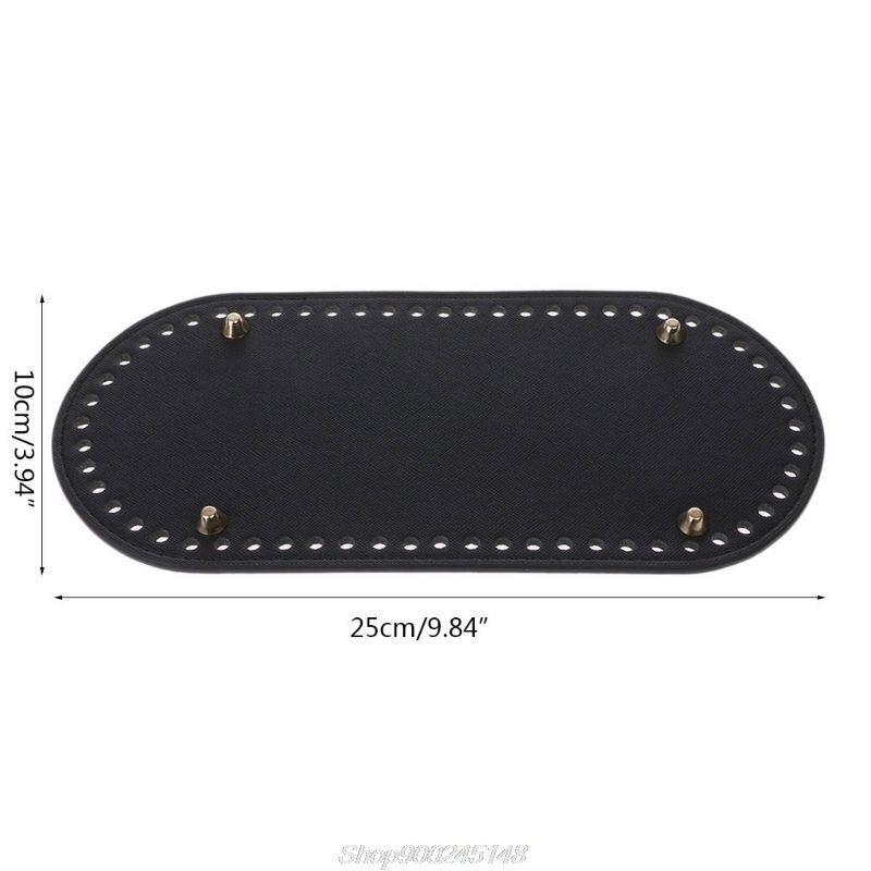 1 pc ovale lange bodem voor breitas pu leer 60 gaten damestassen handgemaakte diy knutselvervangingstas  jy18 20