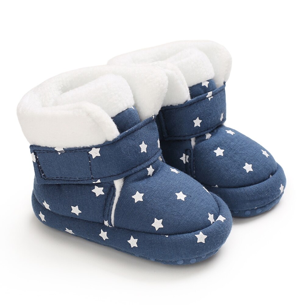 Baby Snowboots Winter Baby Jongens Meisje Schoenen Zachte Zool Star Walker Pluche Warm Prewalker Fleece Laarzen 0-18M Laarzen Voor Baby: DL / -S