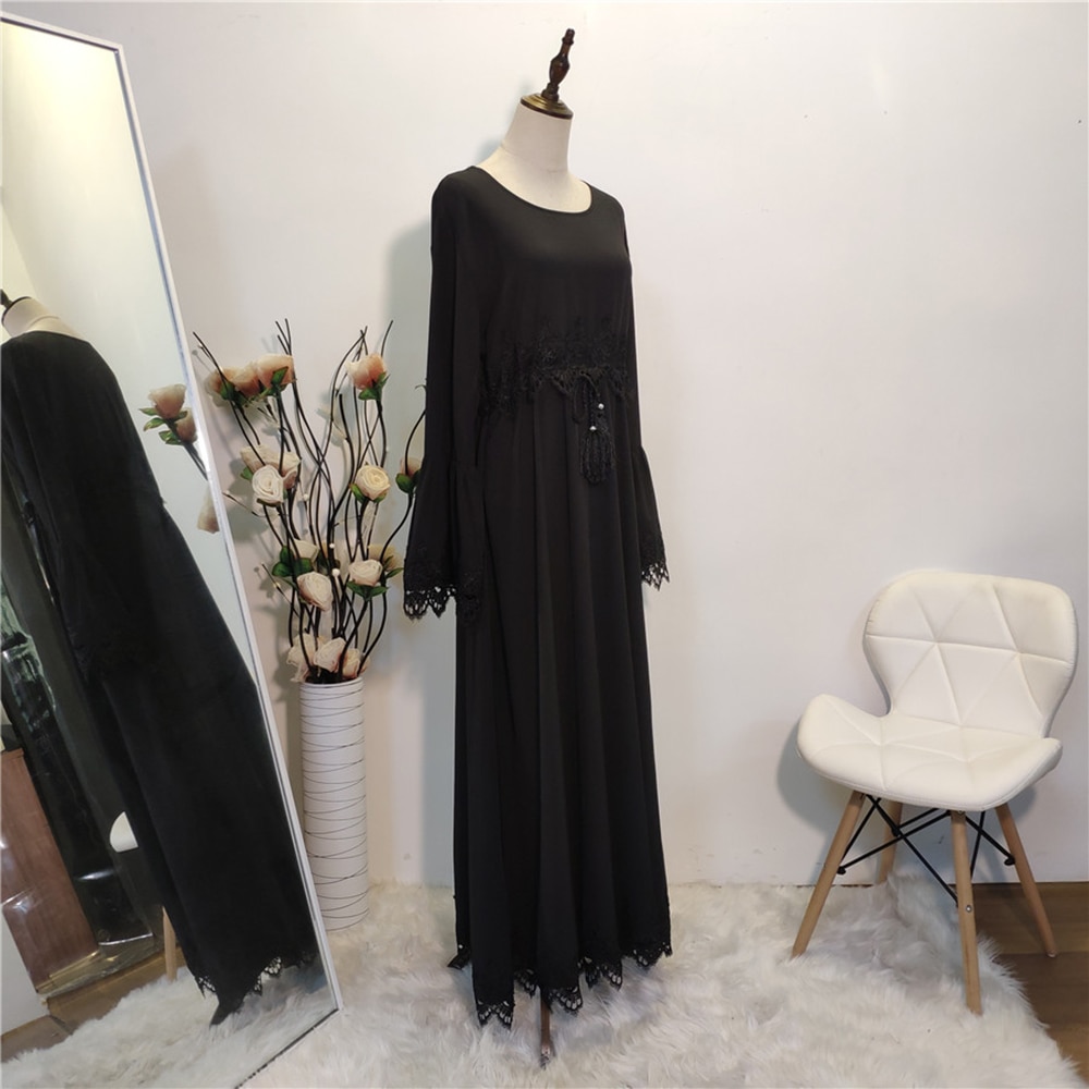 Arabische Turkije Kaftan Moslim Vrouwen Maxi Jurk Abaya Dubai Islamitische Kleding Ramadan Bescheiden Gewaad
