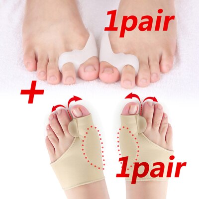 Hallux Valgus Ballen Korrektor Orthopädische Fuß Werkzeuge Knochen Daumen Erzähler Klammer Pedikübetreffend Socken Fuß Zehe Separatoren Bahre: 2Paar Stil16
