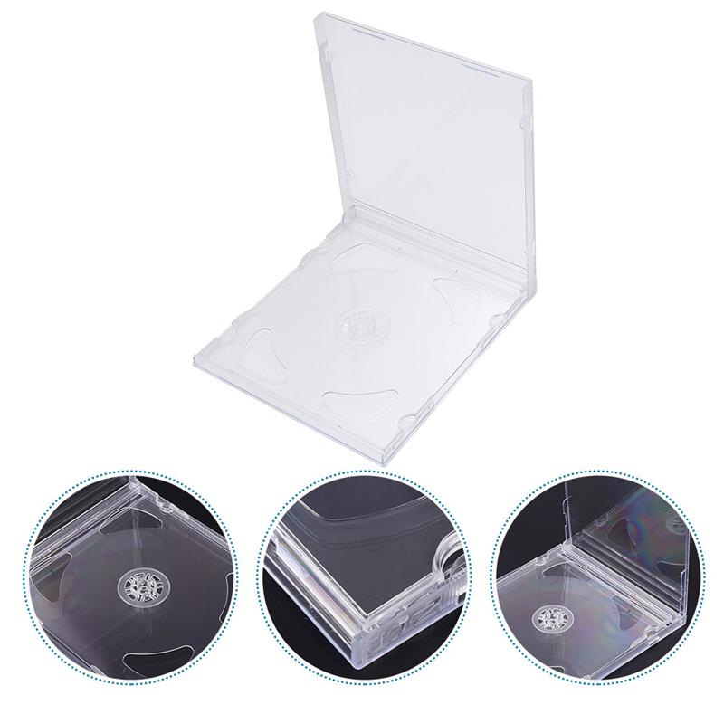 25PCS Clear CD Cases DIY DVD Packages Portable DVD Storage Boxes for Home Cinema Studio (Transparent)
