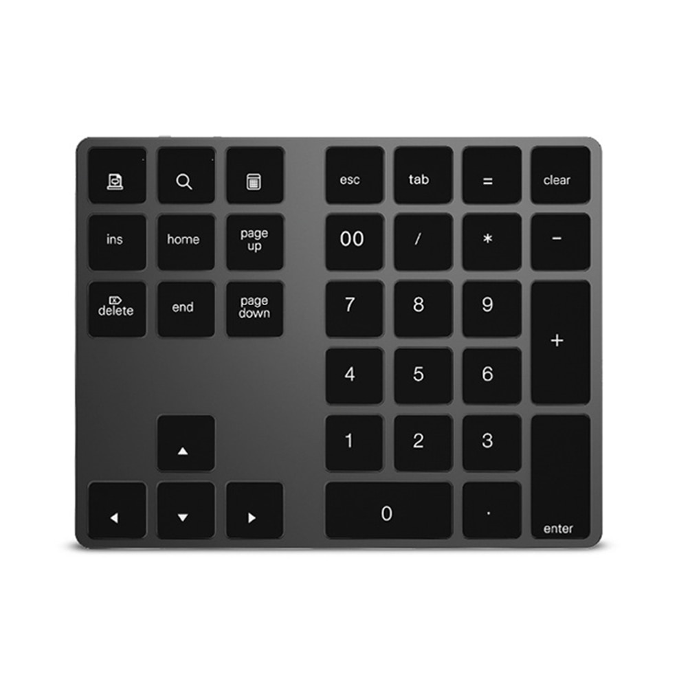 34 Keys Wireless Bluetooth Mini Numeric Keyboard For Apple Android for MacBook PC Desktop Laptop Aluminum Alloy Digital ~