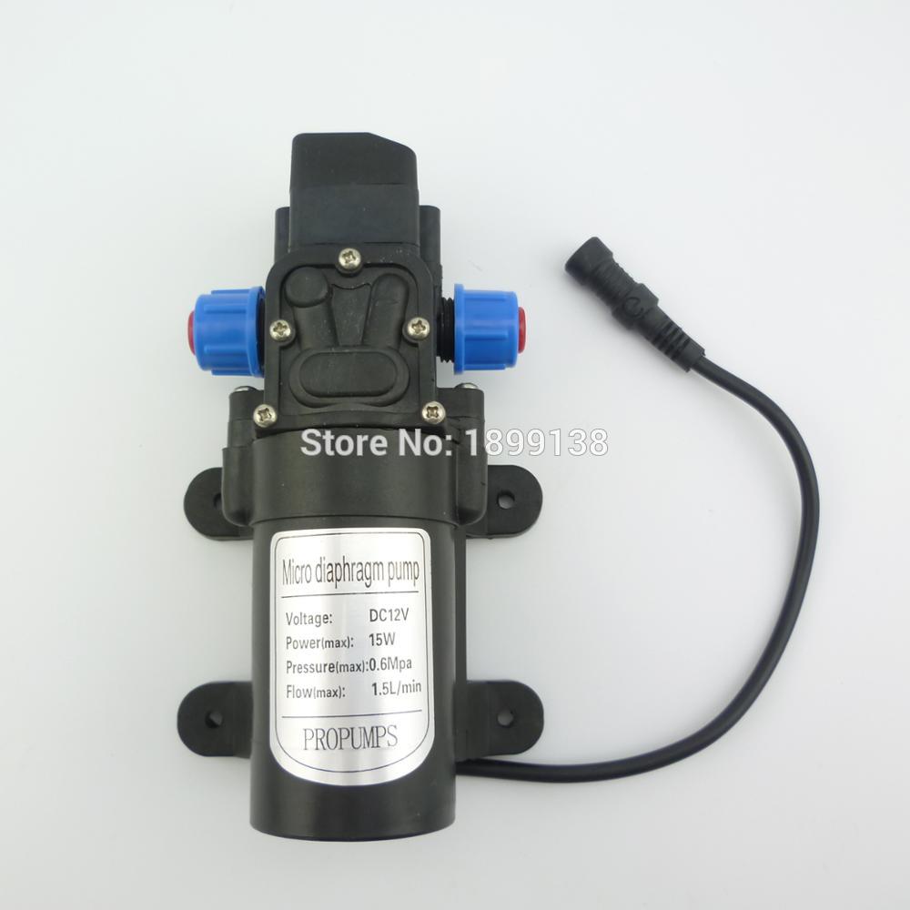 automatic pressure switch type 15W 1.5L/min High pressure self priming diaphragm dc 12 volt small low volume water pump
