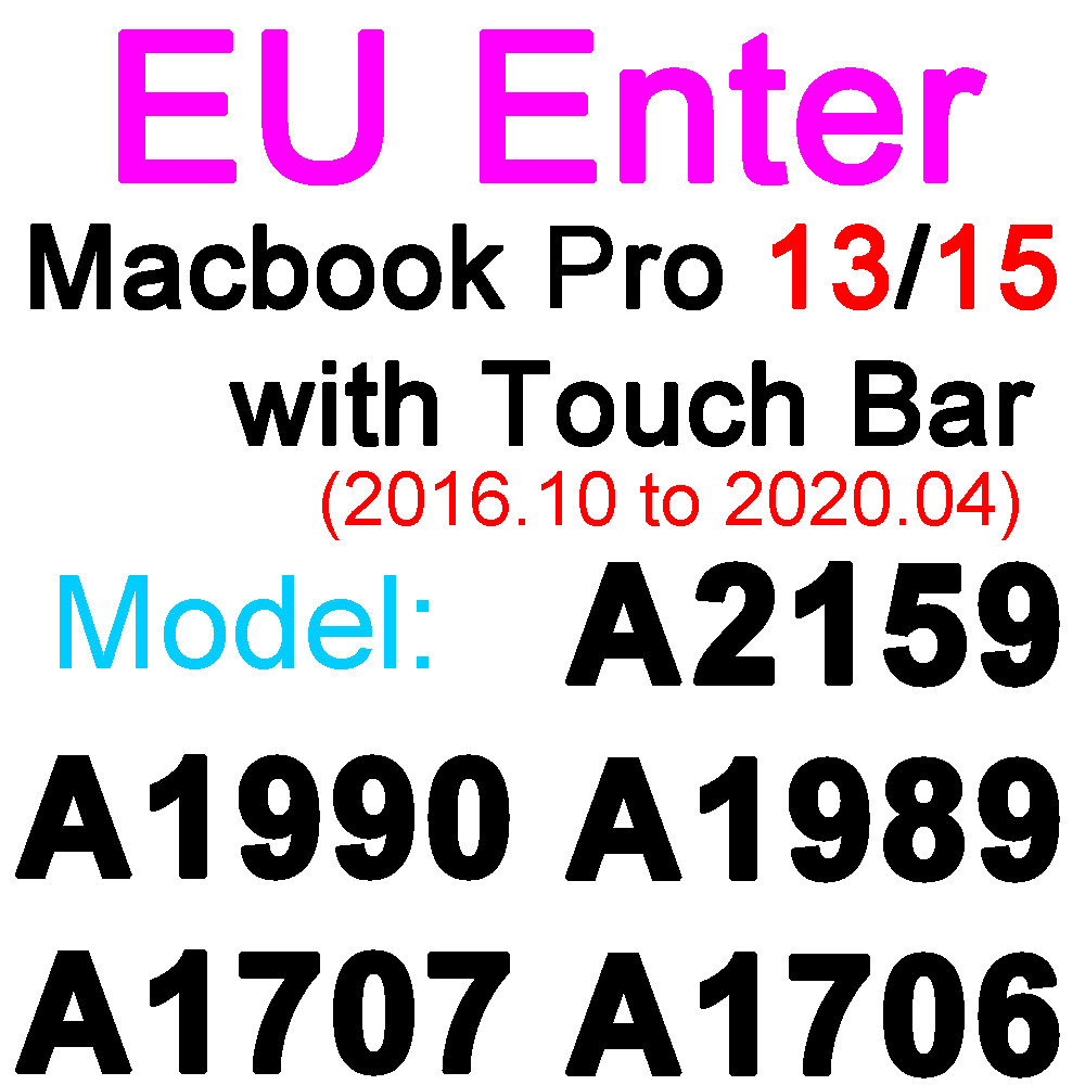 Klawiatura pokrywa dla Macbook Air 13 11 Pro 13 15 16 17 12 dotykowy TPU silikonowy Protector Film wyczyść ue usa A2251 A2289 A2141 2020: EU Pro 13 15
