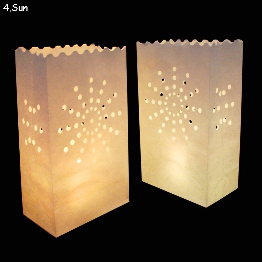 10 teile/los 10 "25 cm Weiß Papier Laterne Kerze Tasche LED-Licht Lampion Herz DIY aufbringen Für Geburtstag Party hochzeit Veranstaltung Dekor