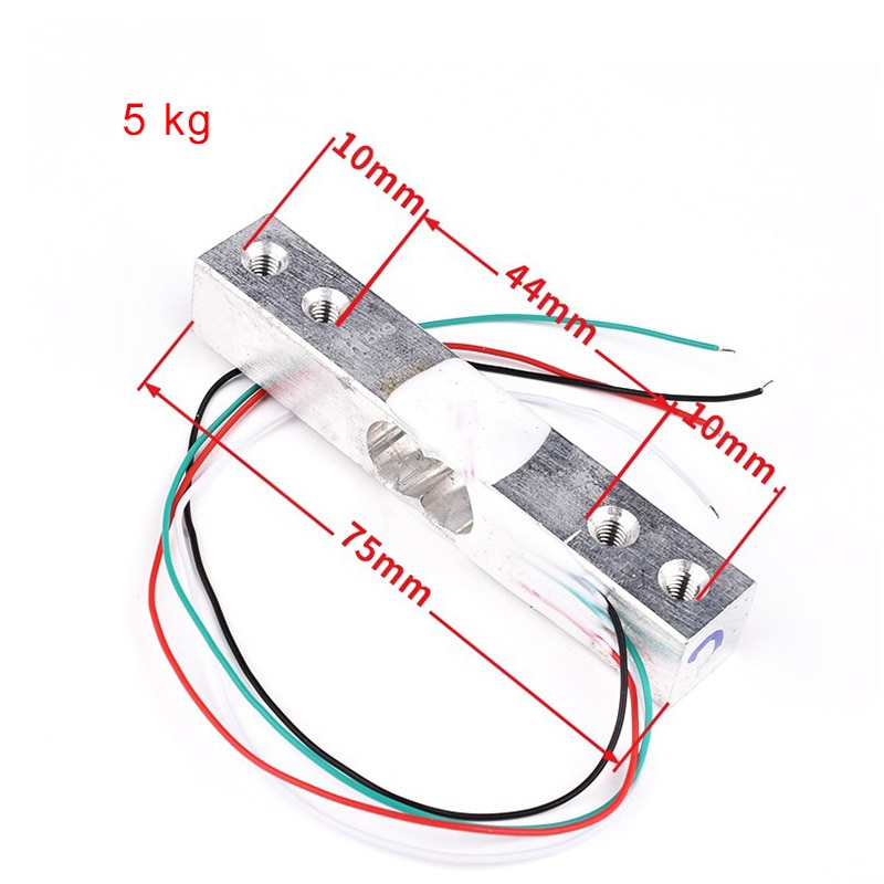Sensor de pesaje de báscula electrónica, celda de carga, Sensor de presión de pesaje, Cantilever, 10kg, 1 unidad