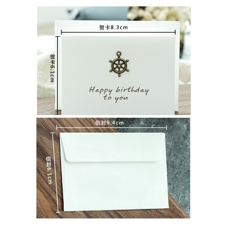 1SET Greeting card with envelope Folding cards MINI DIY Wedding invitation card message