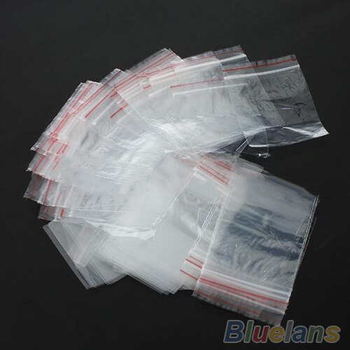 500 PCS 5x7cm Jewelry Ziplock Zip Zipped Lock Reclosable Plastic Poly Clear Bags