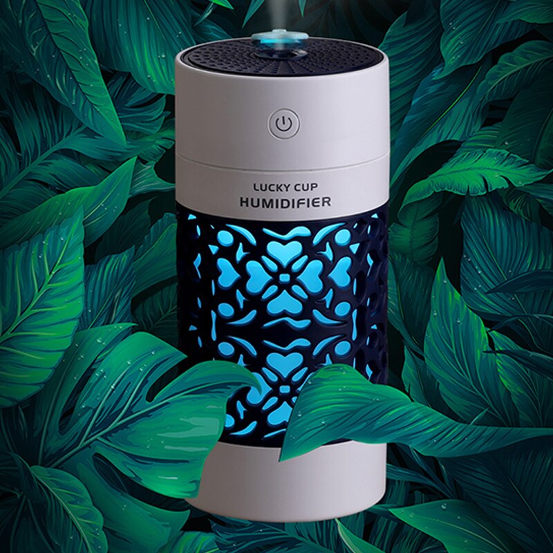 250ml Mini Diffuser Fog Maker Car Humidifier Fogger, Mist Diffuser USB Ultrasonic Diffuser With Led Light Mute Two Modes