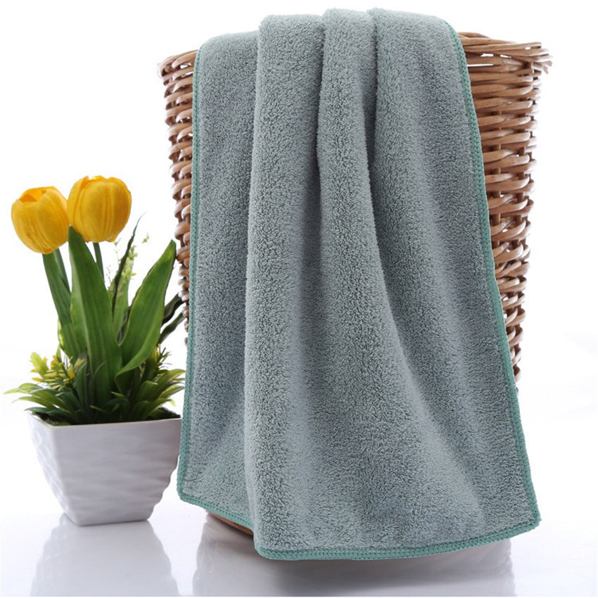 2pcs 33cmx75cm White pink face towel microfiber face towel bathroom Gym Spa sport for home bathroom body towels for adults: Blue