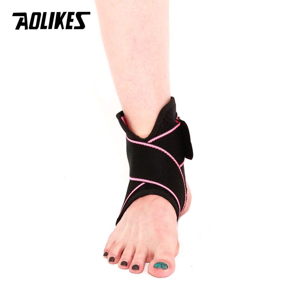 1 Stck Sport Kompression Knöchel Unterstützung Schützen Pads Einstellbar Knöchel Unterstützung Verband Fitnessstudio Fitness Hause Schutz Getriebe unisex: Rosa M  1Stck