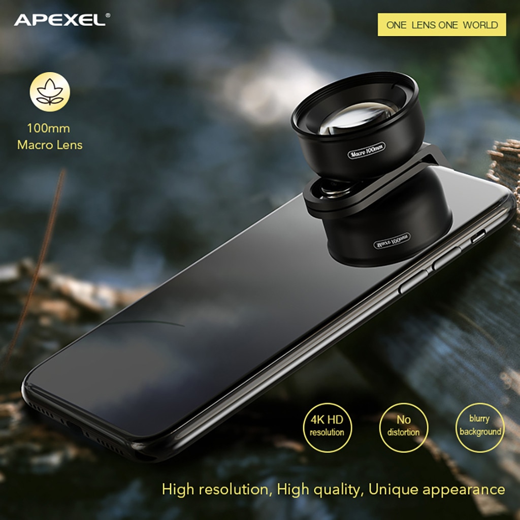 Apexel 100mm sata mikrolinssi hd -yleiskäyttöinen matkapuhelimen linssi 28#
