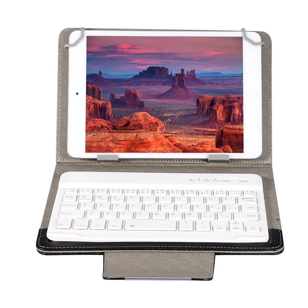 Bluetooth Keyboard Pu Leather Case Stand Cover + Otg + Pen Voor Ios Android Windows Voor Pad Universele 7 8 Inch 9 10 Inch Tablet