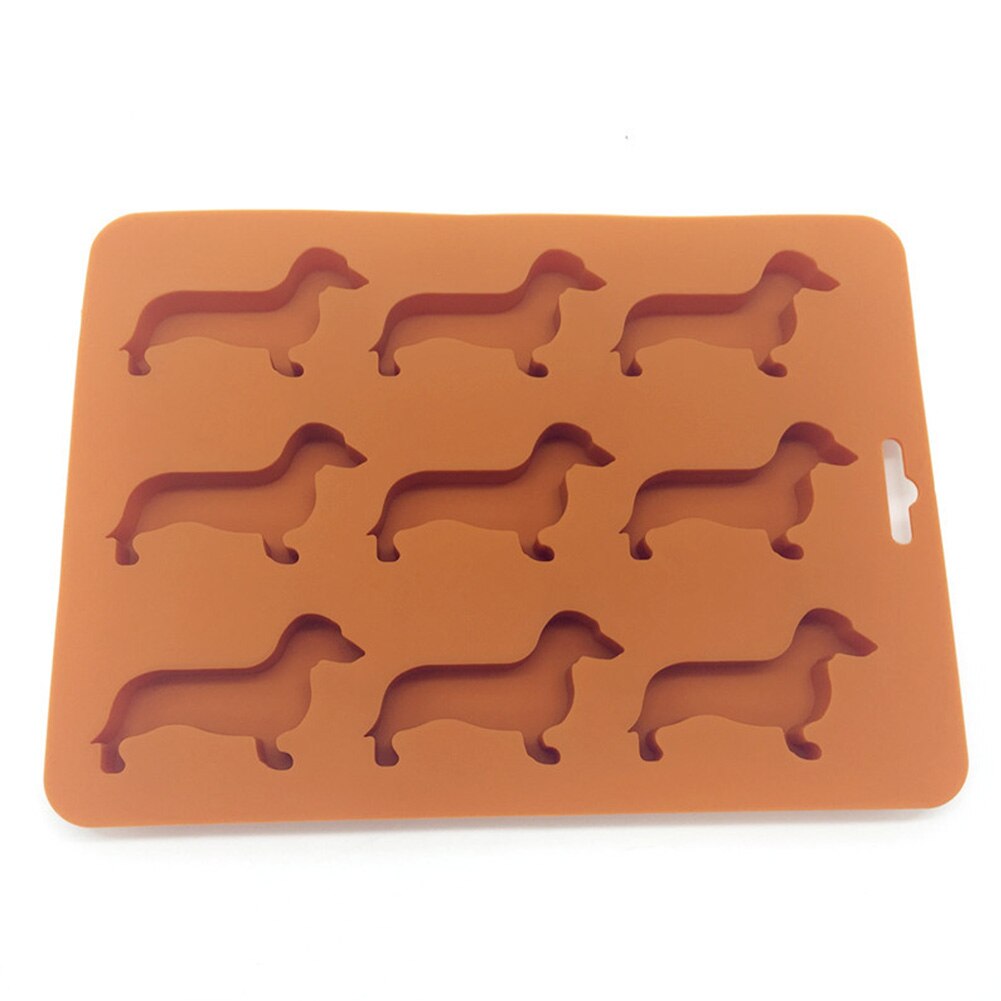 Dog Shaped Silicone For Candy Making Kitchen Utensils Bar Accessories DIY Ice Cube Tray Mold Thickening Ice-making Dachshund