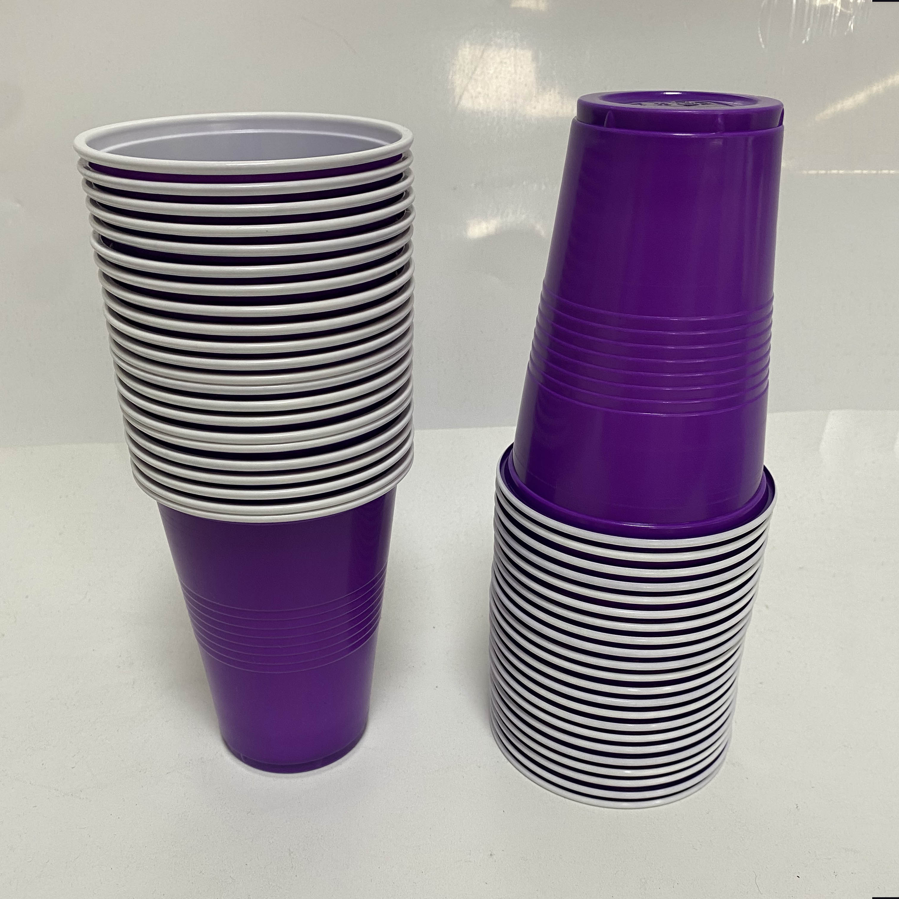 50PCS 16oz/500ml Plastic Party Cups Disposable Plastic Cup Set Beer Pong Game Drinks, Wedding Birthday Party Disposable Cup Set