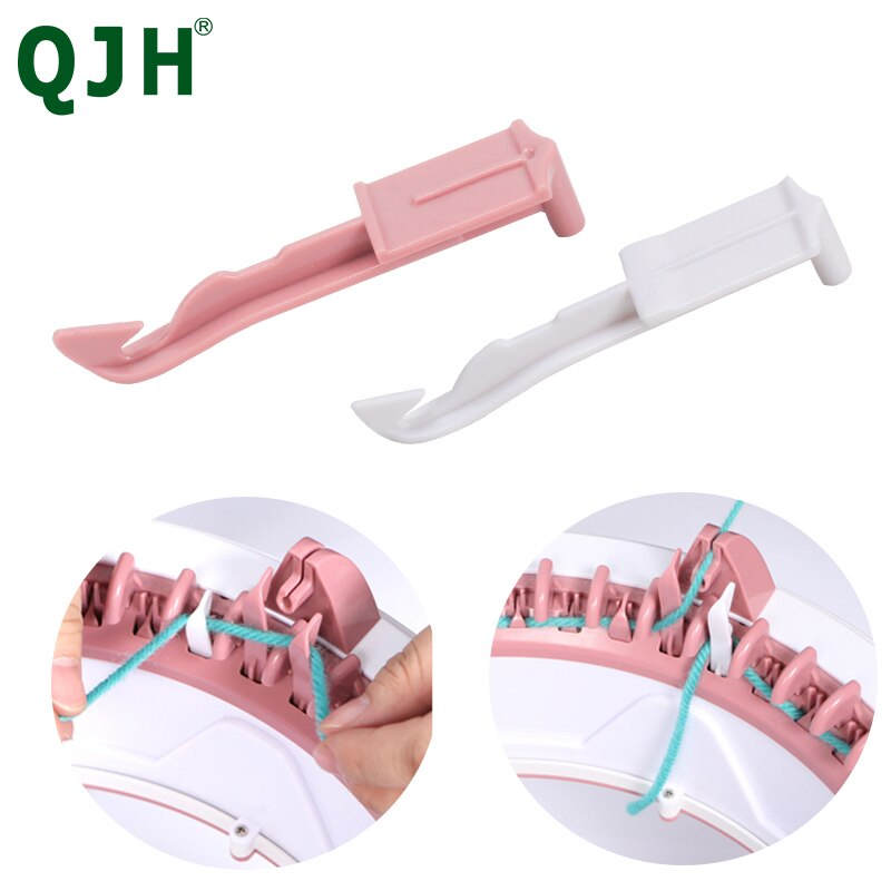QJH 10Stck betroffen Maschine Teile Für 22/40/48 Nadel betroffen Maschine Teile verrotten Weiß Haken, häkeln Gewinde für betroffen Häkeln
